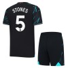 Camisola + Calções Manchester City Stones 5 Criança Equipamento 3ª 23/24